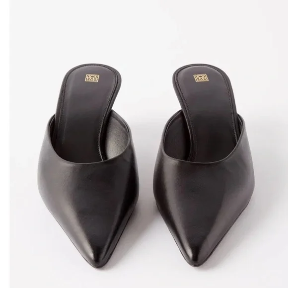 Toteme Pointed-Toe Leather Mules - Picture 2 of 4